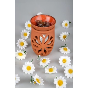Lotus Çiçeği El Yapımı Çömlek Buhurdanlık Tütsülük (74)