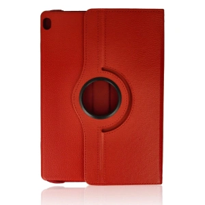 M10 X505f Kılıf 360 Tablet Deri Kılıf - Kırmızı