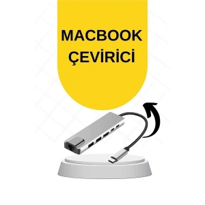Macbook Pro/air Uyumlu USB TypeC 8 In 1 Hub Dönüştürücü Çevirici Çoklayıcı USB Hdmı Micro Sd 8 Girişli