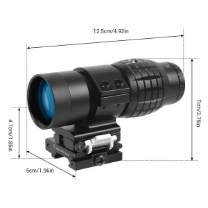 Magnifier 3x Yakınlaştırmalı Dürbün  22mm Ray Uyumlu, Katlanır Yaylı Ayaklı (  )