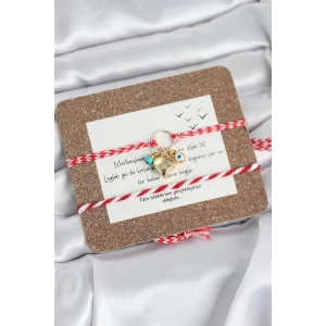 Marteniçka Bileklik 2li Kalp ve Nazalı Model