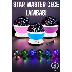 Mavi ve Mor Işıklı  Projeksiyon Lambası