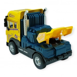 Metal Tır 1:24 - Sesli Işıklı Tır 13 cm - Sarı - 1 ADET