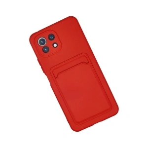 Mi 11 Lite Kılıf Kelvin Kartvizitli  - Kırmızı