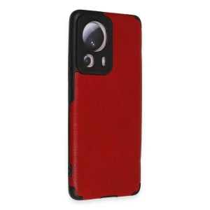 Mi 13 Lite Kılıf Loop Deri  - Kırmızı