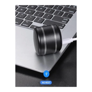 Mini Alüminyum TWS Kablosuz Bluetooth Hoparlör – Yuvarlak Metal Tasarım, Yüksek Bas ve Taşınabilir Özellikler (  )