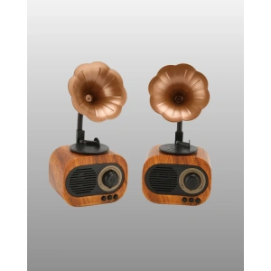 Mini Nostaljik Bluetooth Hoparlör FM Radyo 8 Saat Batarya Yeni Nesil