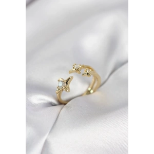 Minimal Kutup Yıldızı Model Gold Renk Kadın Yüzük