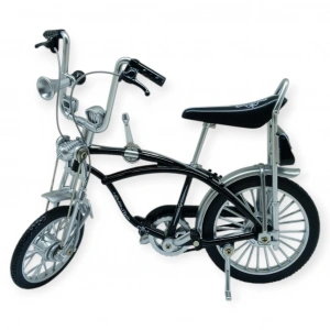 Model Araçlar -1:8 Metal Retro Pinokyo Bisiklet - Die -Cast 17 cm - Siyah - 1 ADET