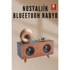 Nostaljik Radyo Bluetooth Bağlantılı Şarjlı Yüksek Ses Kaliteli Yeni Nesil