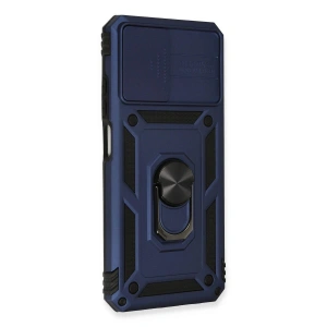 Note 10 Kılıf Pars Lens Yüzüklü  - Lacivert