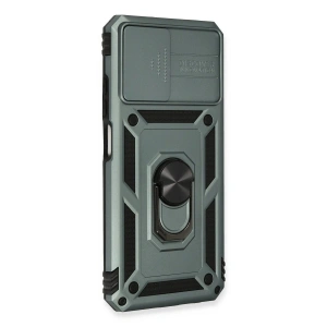 Note 10 Kılıf Pars Lens Yüzüklü  - Yeşil