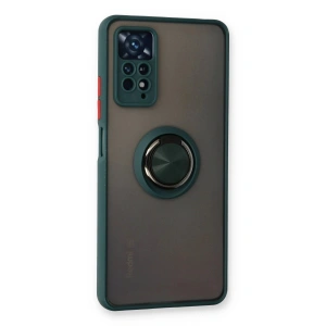 Note 11 Pro Kılıf Montreal Yüzüklü  Kapak - Yeşil