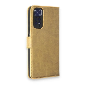 Note 11 Pro Kılıf Trend S Plus Kapaklı Kılıf - Gold