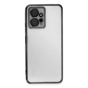 Note 12 4g Kılıf  Lensli  - Siyah