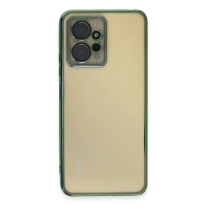 Note 12 4g Kılıf  Lensli  - Yeşil