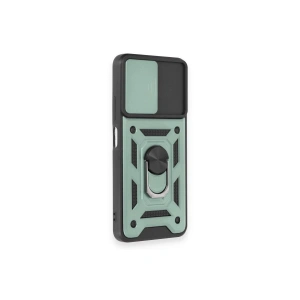 Note 12 4g Kılıf Pars Lens Yüzüklü  - Yeşil