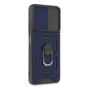 Note 12 5g Kılıf Pars Lens Yüzüklü  - Lacivert