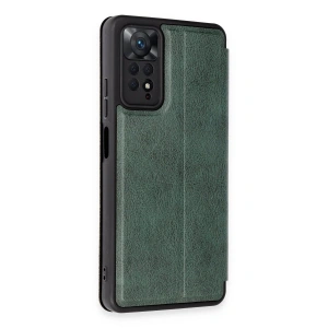 Note 12 Pro 4g Kılıf Flip Cover - Koyu Yeşil