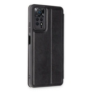 Note 12 Pro 4g Kılıf Flip Cover - Siyah