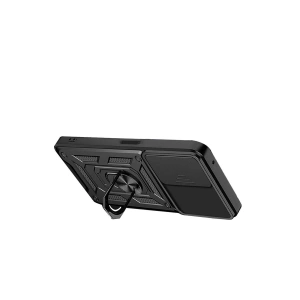 Note 13 4g Kılıf Pars Lens Yüzüklü  - Siyah