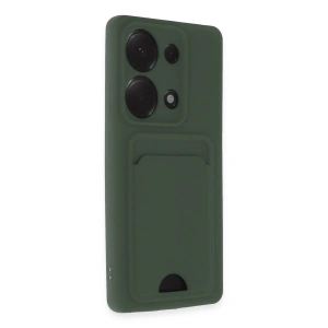 Note 13 Pro 4g Kılıf Kelvin Kartvizitli  - Koyu Yeşil