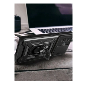 Note 13 Pro Plus Kılıf Pars Lens Yüzüklü  - Yeşil