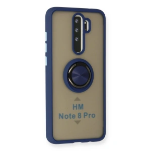 Note 8 Pro Kılıf Montreal Yüzüklü  Kapak - Lacivert