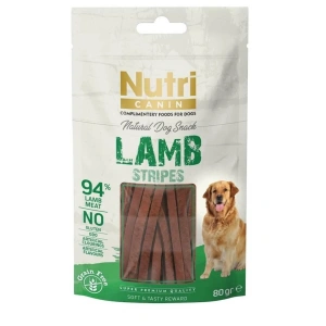 Nutri Canin Tahılsız Kuzulu Şeritler Köpek Ödül sı 80gr