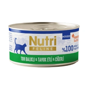 Nutri Feline Ton Tuk ve Ciğerli Tahılsız Kedi Konservesi 70 Gr