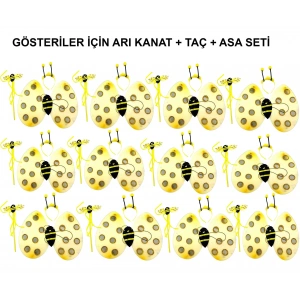 Okul Gösterileri için 12'li Arı Kanadı Seti - Etkinlik Kanatları