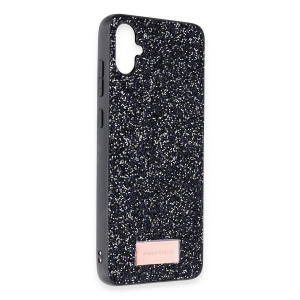 Onegif  Galaxy A05 Bright Simli Kapak - Siyah