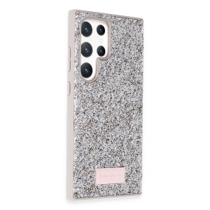 Onegif  Galaxy S23 Ultra Bright Simli Kapak - Gümüş
