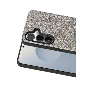 Onegif  Galaxy S25 Bright Simli Kapak - Gümüş