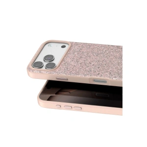 Onegif  İphone 17 Pro Bright Simli Kapak - Pembe