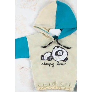 Panda Desenli Kapişonlu Erkek Bebek Takımı