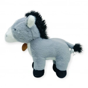 Peluş Hayvanlar Sesli 30 cm At - Gri - 1 ADET