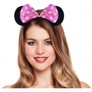 Pembe Fiyonklu Minnie Mouse Tacı Mini Kulak
