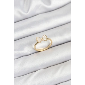 Pirinç Gold Renk Fiyonk Model Kadın Yüzük