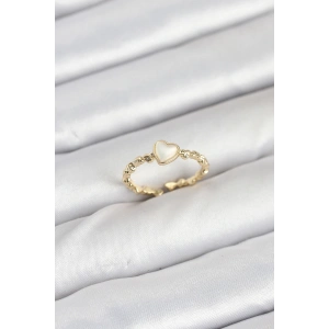 Pirinç Gold Renk Kalpli Model Kadın Yüzük