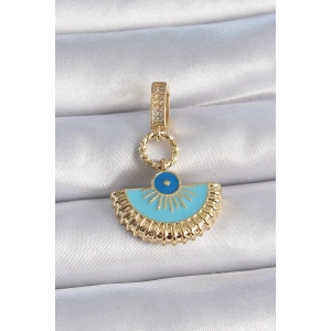 Pirinç Gold Renk Nazar Boncuklu Ajda Charm
