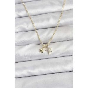 Pirinç Gold Renk Yıldız Minimal Kadın Kolye
