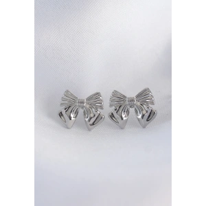 Pirinç Gümüş Renk Fiyonk Küpe