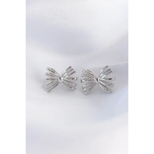 Pirinç Gümüş Renk Fiyonk Küpe