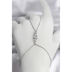 Pirinç Gümüş Renk Zirkon Taşlı Kadın Şahmeran