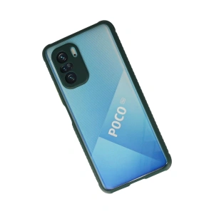 Po F3 Kılıf Miami Şeffaf  - Koyu Yeşil