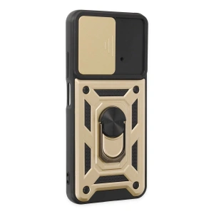 Po M4 Pro 4g Kılıf Pars Lens Yüzüklü  - Gold