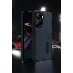Po X7 Pro Kılıf Sara Kartvizitli Deri Kılıf - Taba
