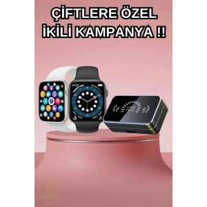 Powerbank Bluetooth Kulaklık Ve Yeni Model Akıllı Saat Seti ANC Özelliği Dokunamatik