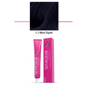 Premium 1.1 Mavi Siyah  Kalıcı Krem Saç Boyası 50 G Tüp (74)